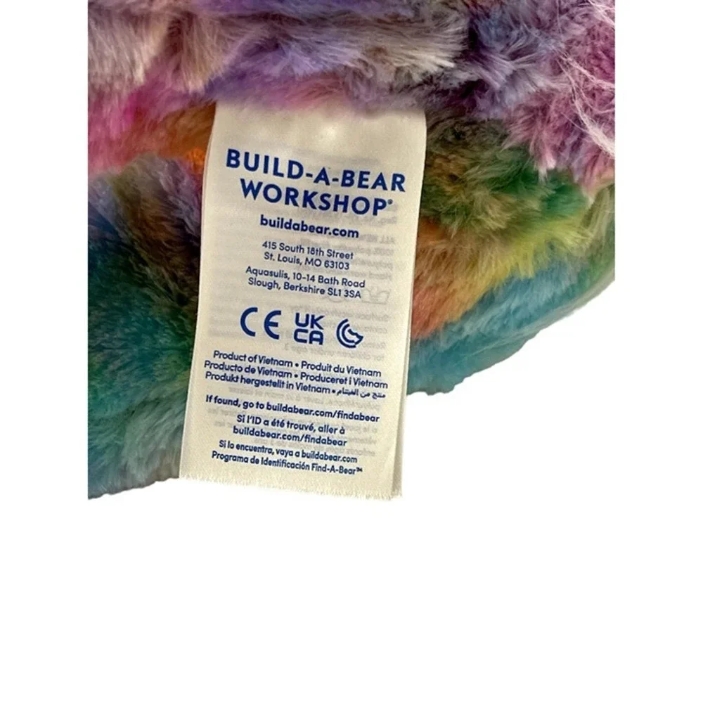Build A Bear Rainbow‎ Unicorn Plush Animal 12